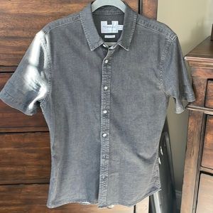 Topman Mens Grey Button down shirt